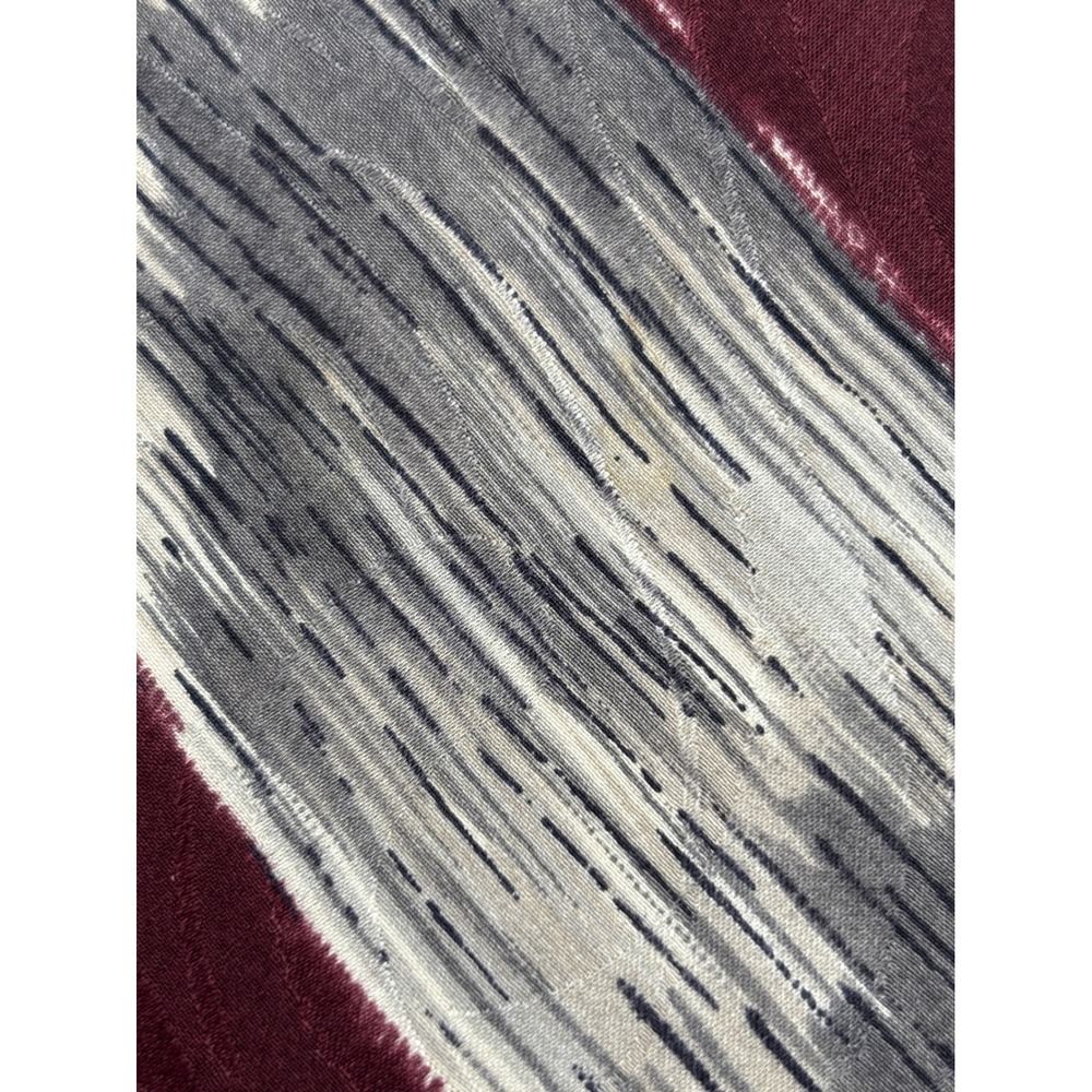 Don Loper Beverly Hills 100% Italian Silk Abstract Burgundy Gray Men's Tie - Picture 4 of 5